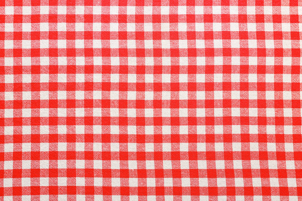 Checkered picnic tablecloth as background, top view - Photo, Image