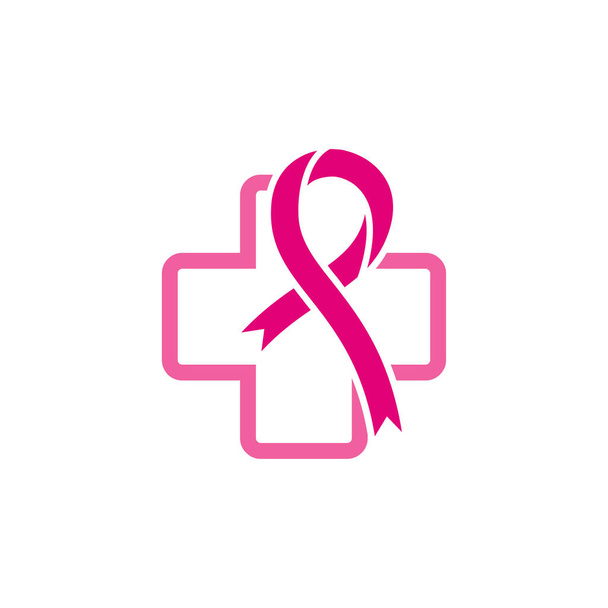 女性の乳房の癌のロゴ - ベクター画像