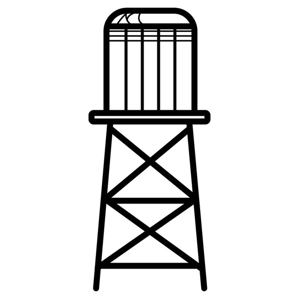 Vodárenská věž ikona. Vektorové ilustrace - Vektor, obrázek