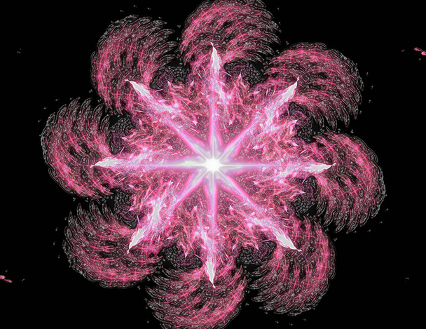Renkli parlak nöron fraktal - Fotoğraf, Görsel