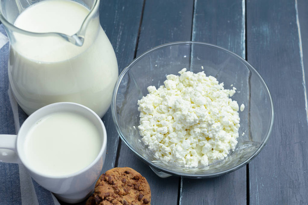milk, cottage cheese - dairy products - Foto, Bild