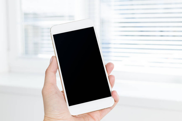 mobile, smartphone with black blank screen - Fotoğraf, Görsel