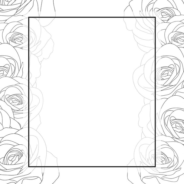 Красиві троянди - роса структури банер расову карту Валентина. Векторні ілюстрації. - Вектор, зображення