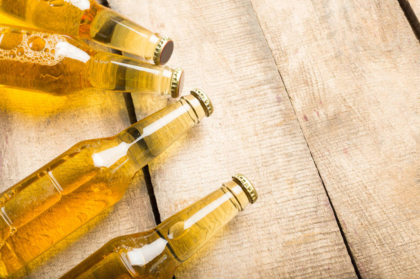 Close view of cold Beer bottles. - Photo, Image