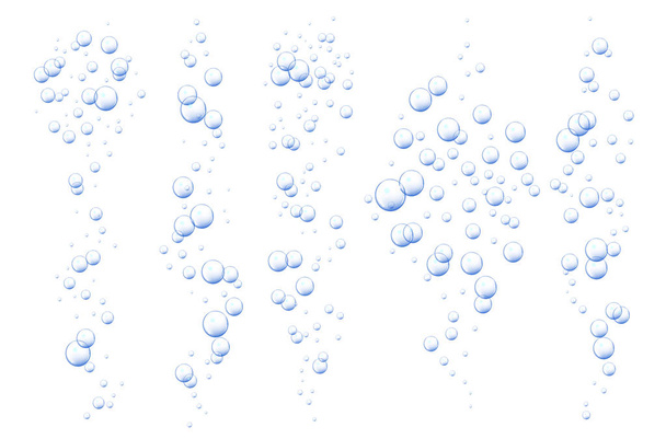 Burbujas bajo el vector de agua ilustración sobre fondo blanco
 - Vector, Imagen