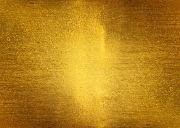 Shiny yellow leaf gold foil texture background - Photo, Image