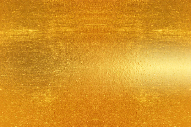 Glänzend gelb Blatt Goldfolie Textur Hintergrund - Foto, Bild