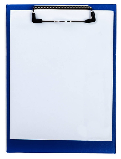 Classic clipboard with blank white paper on isolated background - Foto, Imagem