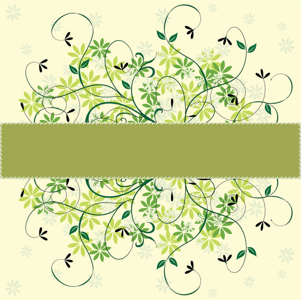 Vintage cartão de convite com ornamentado elegante retro design floral abstrato. Ilustração vetorial
. - Vetor, Imagem