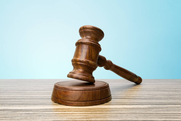 wooden gavel, close up. Law - Φωτογραφία, εικόνα