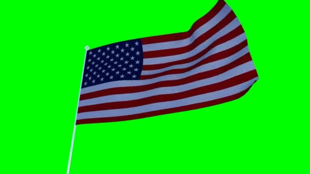 Americká vlajka USA. Cromakey - Záběry, video