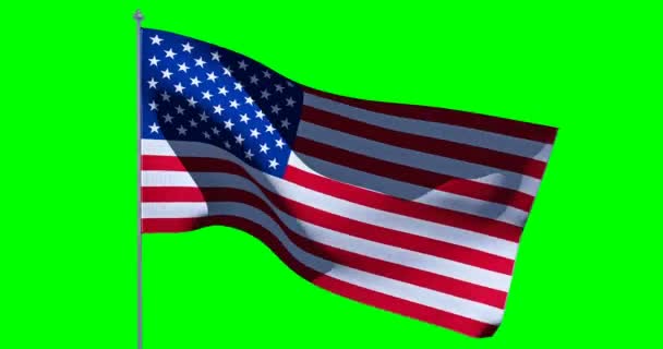 ABD Amerikan bayrağı. Cromakey - Video, Çekim