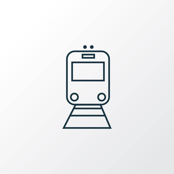 Train icon line symbol. Premium quality isolated subway element in trendy style. - Vector, Image