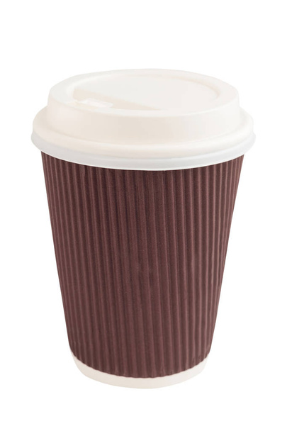Takeaway coffee cup isolated on a white background - Foto, imagen