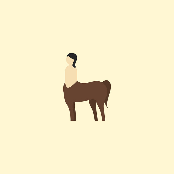 Centaur icon flat element. Vector illustration of centaur icon flat isolated on clean background for your web mobile app logo design. - Vector, Image
