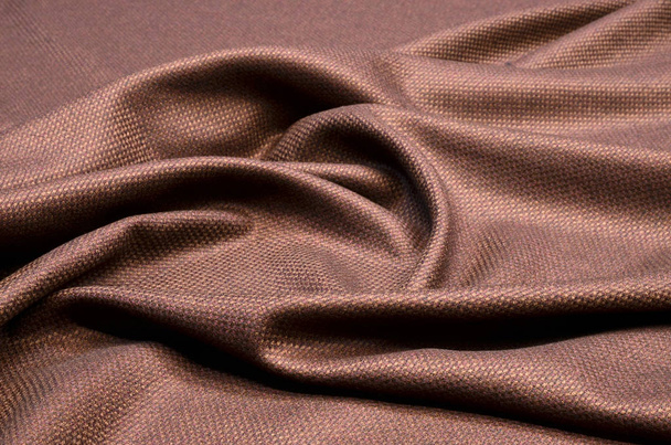Tecido de fato, tweed marrom-borgonha de lã
. - Foto, Imagem