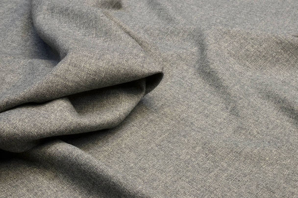 Suit fabric, tweed light gray wool. - Photo, Image