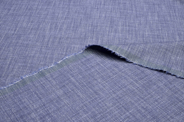 Stoff Wollanzug blau, melange - Foto, Bild