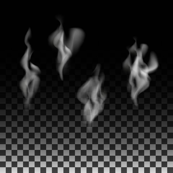 Smoke or fog is set on a transparent background. Illustration abstract background. Eps 10. - Vector, Image
