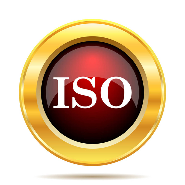 ISO pictogram. Internet knop op witte achtergrond - Foto, afbeelding