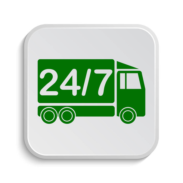24 7 szállítás teherautó ikon - Fotó, kép