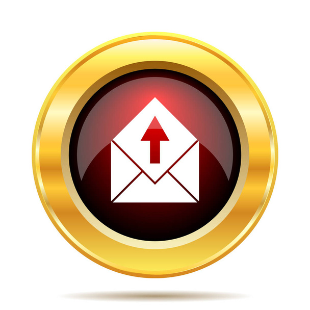 Αποστολή ηλεκτρονικού ταχυδρομείου εικονίδιο. Κουμπί Internet σε άσπρο φόντο - Φωτογραφία, εικόνα