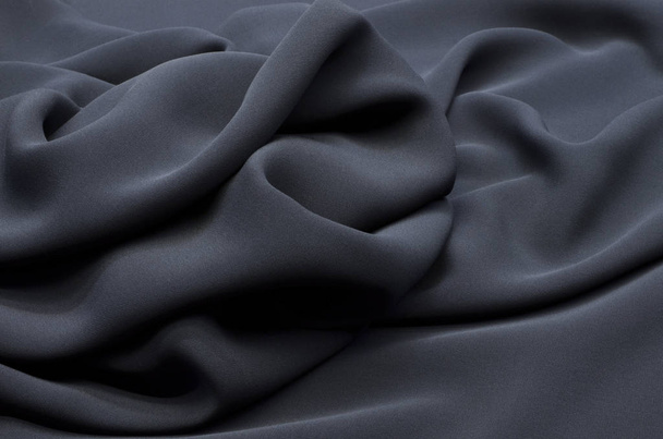 Anyagból készült selyem kadi és elasztán nyúlik, fekete színű - Fotó, kép