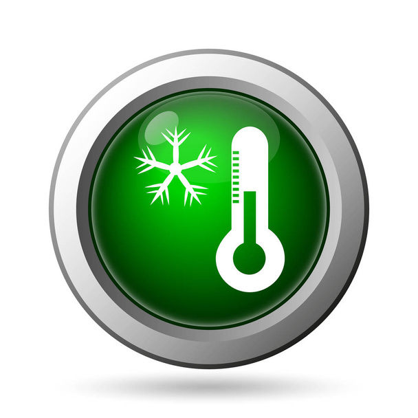 sneeuwvlok met thermometer pictogram - Foto, afbeelding