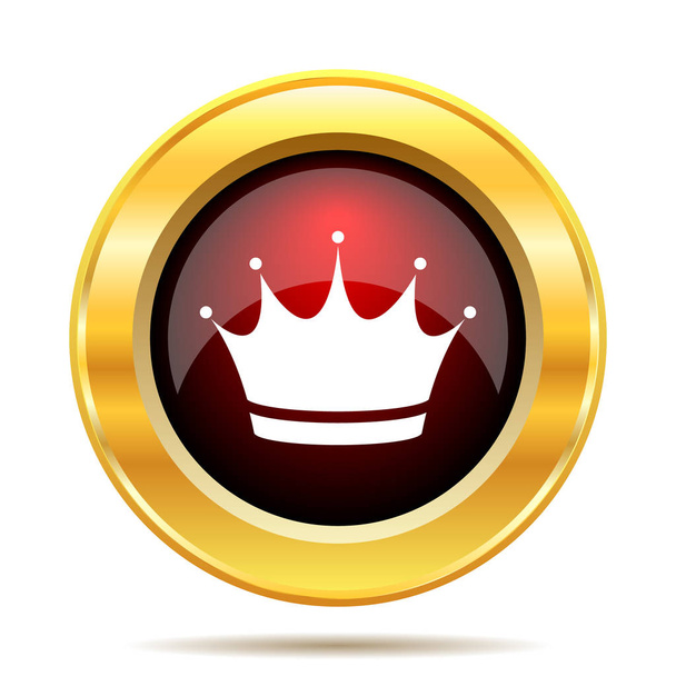 Crown icon. Internet button on white background - Photo, Image