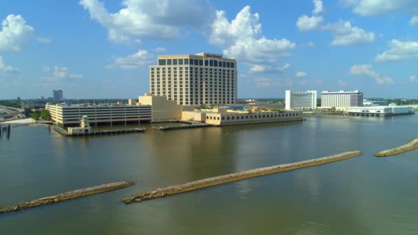 Vídeo aéreo Autopista I10 sobre el río Mississippi Baton Rouge Louisiana
 - Metraje, vídeo