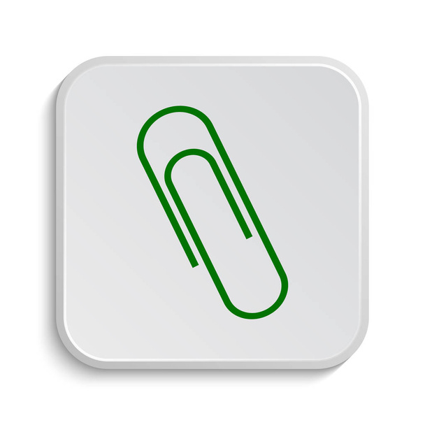 Paperclip icon. Internet button on white background - Photo, Image