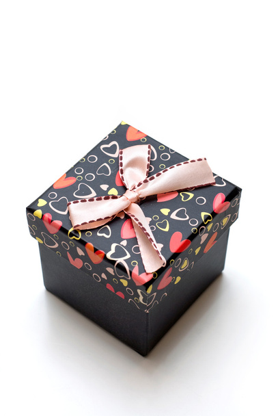güzel el yapımı siyah hediye kutusu - Fotoğraf, Görsel