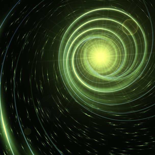 Stern mit grünen Spiralen - Foto, Bild