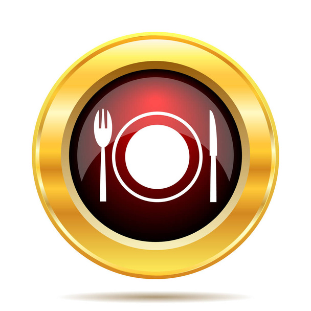Icono del restaurante. Botón de Internet sobre fondo blanco
 - Foto, imagen