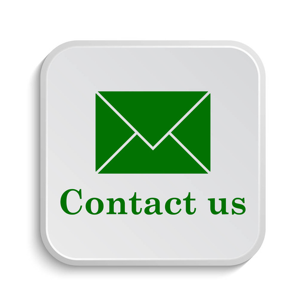 Contact us icon. Internet button on white background - Photo, Image