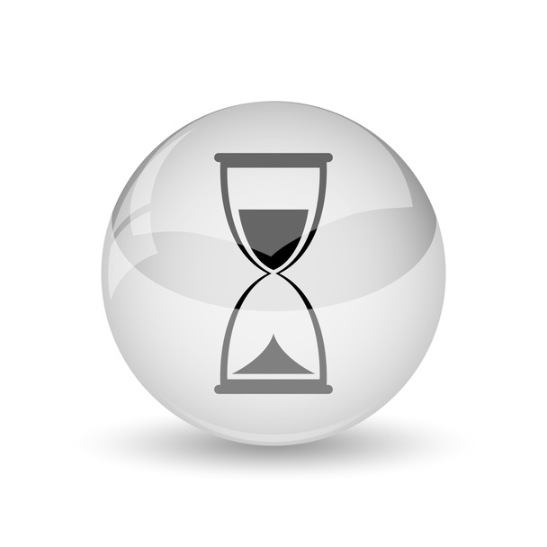 Tiimalasin ikoni. Internet-painike valkoinen backgroun
 - Valokuva, kuva