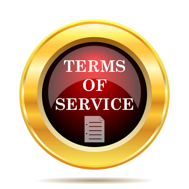 Icono de términos de servicio. Botón de Internet sobre fondo blanco
 - Foto, Imagen