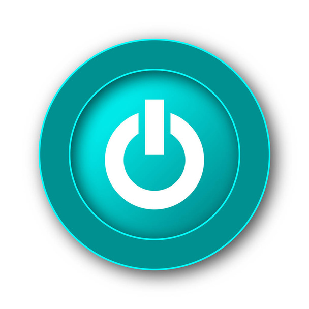 Power button icon. Internet button on white backgroun - Φωτογραφία, εικόνα