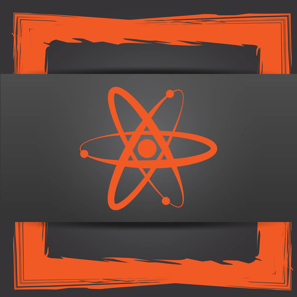 Icono de átomos. Botón de Internet sobre fondo gris
 - Foto, imagen