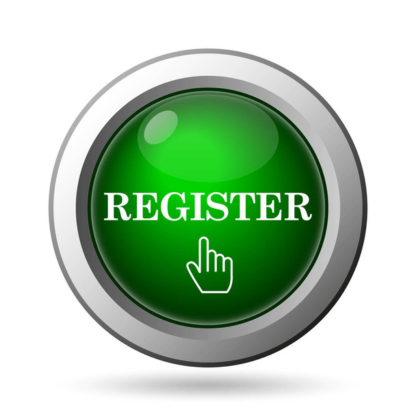 Register icon. Internet button on white backgroun - Photo, Image