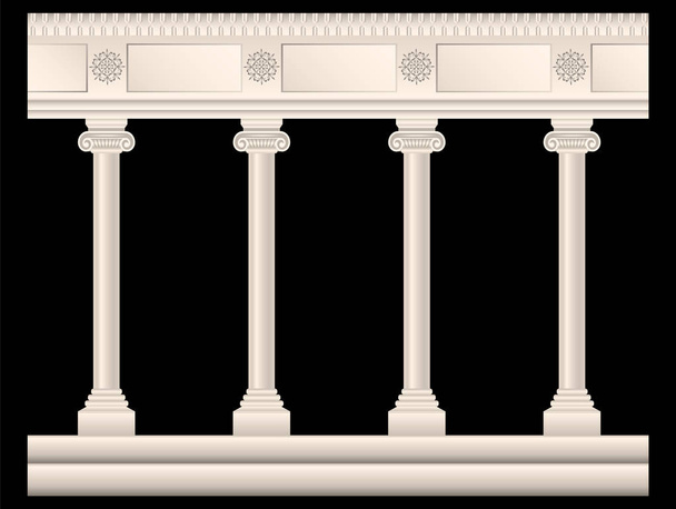 set of stone columns in different styles isolated. - Vector, Image