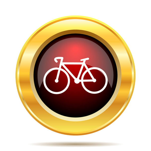Icono de bicicleta. Botón de Internet sobre fondo blanco
 - Foto, Imagen