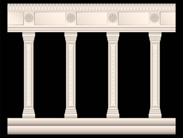conjunto de columnas de piedra en diferentes estilos aislados
. - Vector, Imagen
