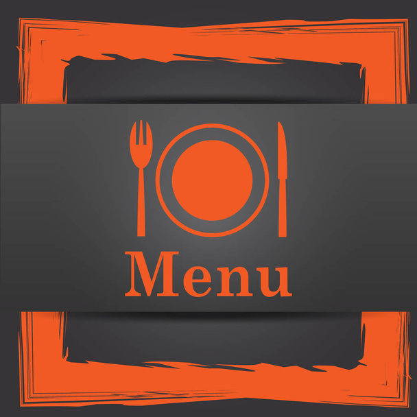 Menu icon. Internet button on grey background - Photo, Image