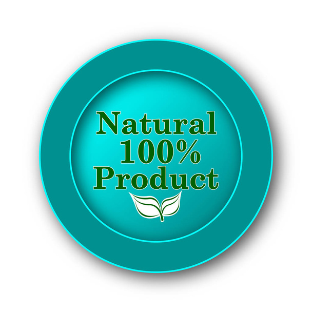 100 percent natural product icon - Photo, Image