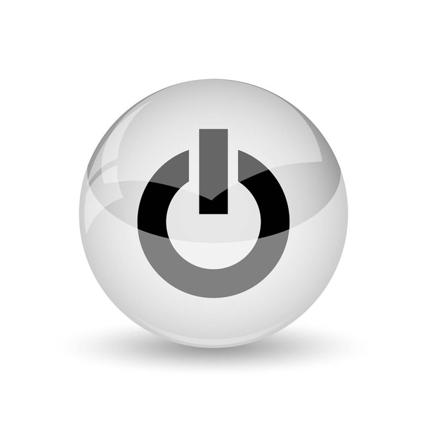 Ikona przycisku zasilania. Przycisk Internet na białym tle - Zdjęcie, obraz