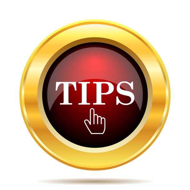 Tips icon. Internet button on white background - Photo, Image