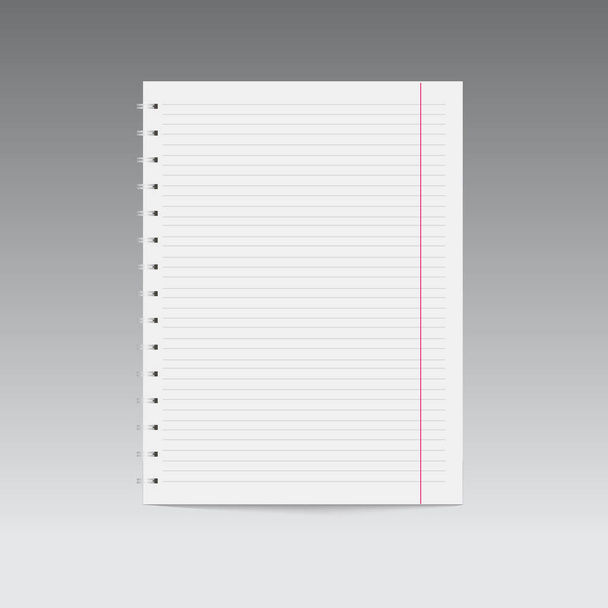 Realistische spiraal notebook sjabloon. Vector - Vector, afbeelding