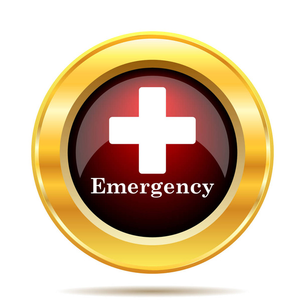 Icono de emergencia. Botón de Internet sobre fondo blanco
 - Foto, Imagen