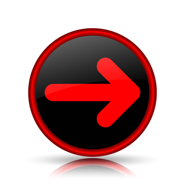 Right arrow icon. Internet button on white background - Photo, Image